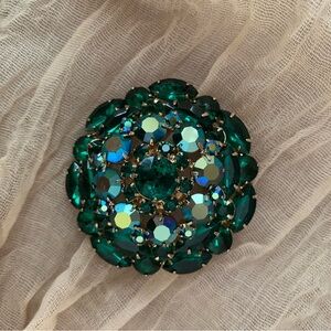 Beautiful Vintage Domed Flower Brooch -Estate Sale